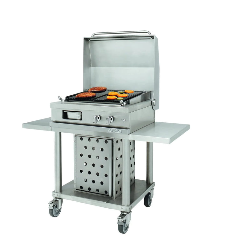 Lacanche Open'Cook Open’Cook Lava Rock Grill Mobile Module With Self-Stabilising Lid & Shelves