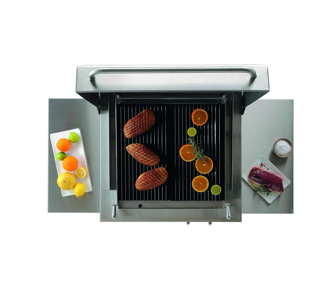 Lacanche Open'Cook Open’Cook Lava Rock Grill Mobile Module With Self-Stabilising Lid & Shelves