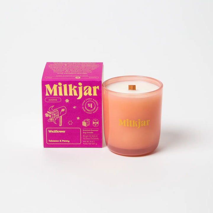 Milk Jar Candle Co Wallflower - Tobacco & Peony Coconut Soy Candle