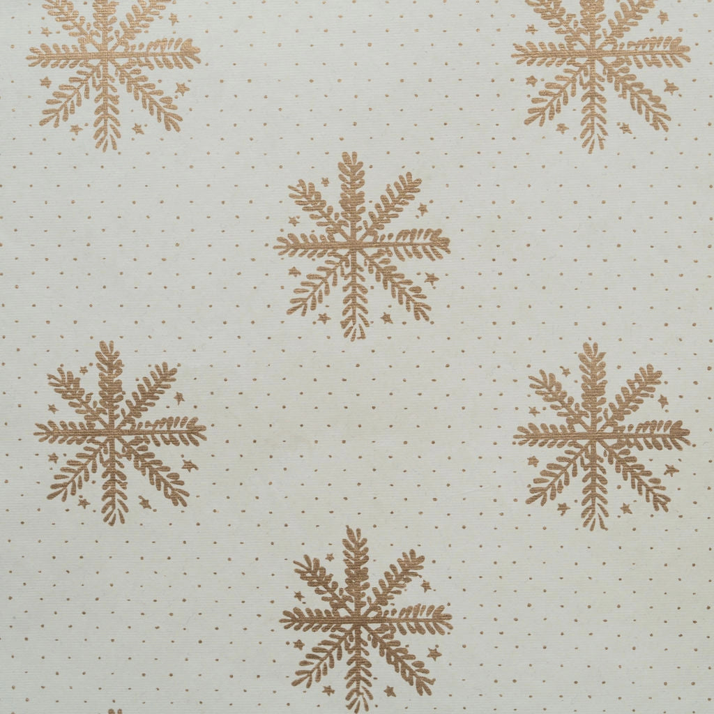 Gold Snowflake Paper Gift Bag - 3 Sizes