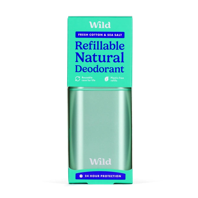 Wild Natural Deodorant Fresh Cotton & Sea Salt Starter Pack