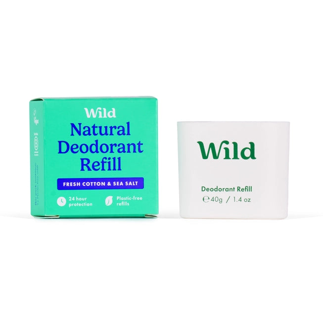 Wild Natural Deodorant Cotton & Sea Salt Refill