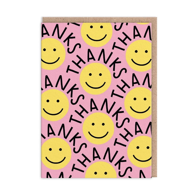 Yellow Smiley Thank You Card Set