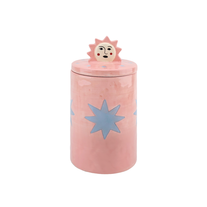 Ceramic Tall Sun Jar