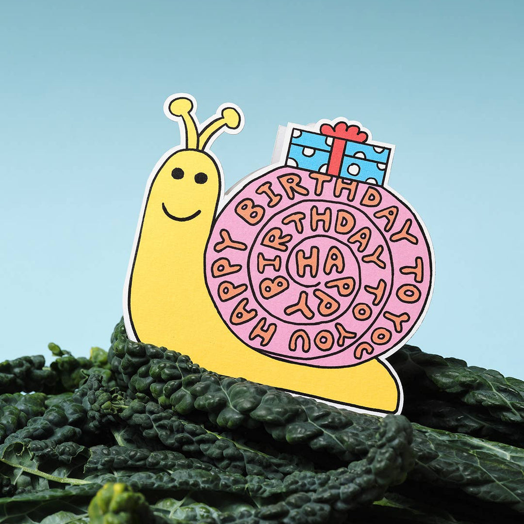 Birthday Snail Shaped Card