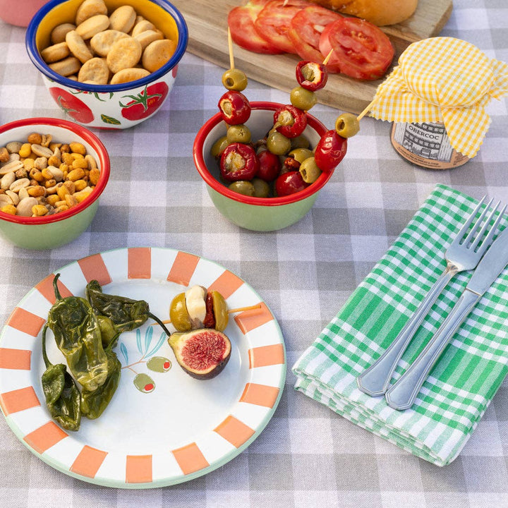 Bon Appétit Olive Enamel Bowl