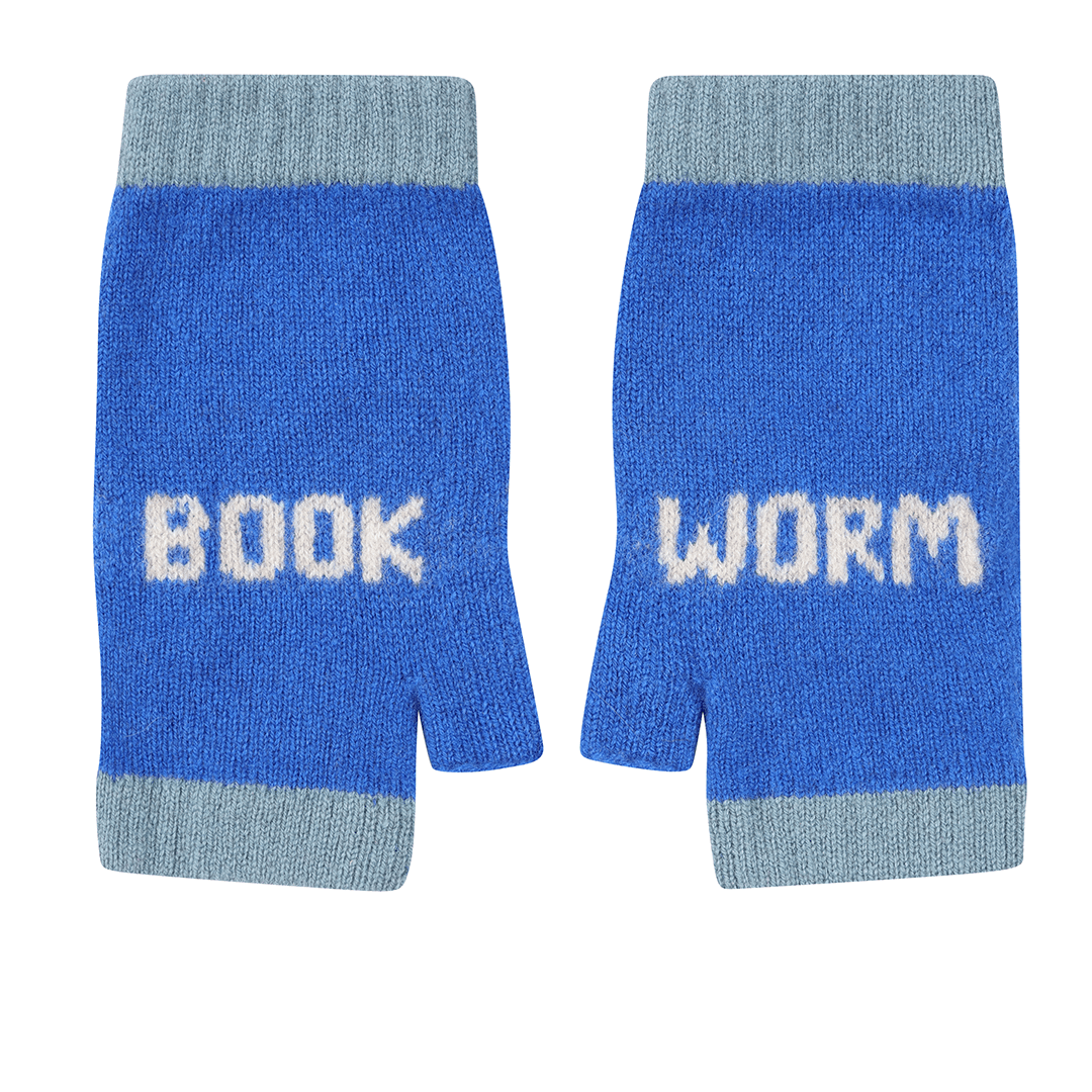 Book Worm Merino Mittens in Klein & Linen