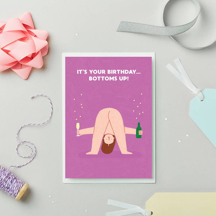 Bottoms Up Birthday Card