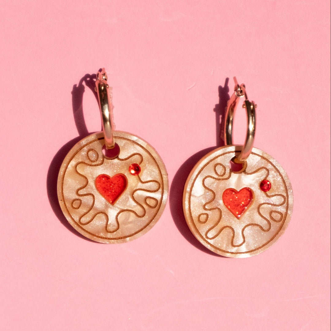 Jammy Heart Hoop Earrings