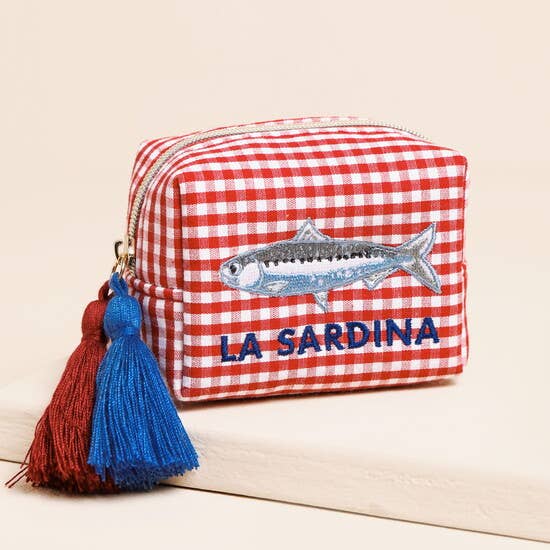 La Sardina Gingham Pouch
