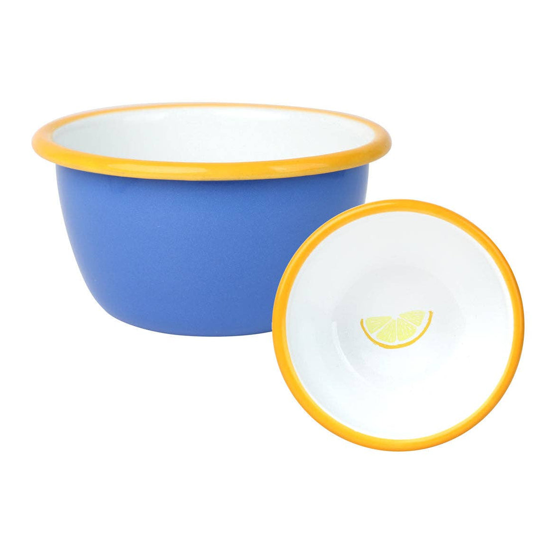 Bon Appétit Lemon Enamel Bowl