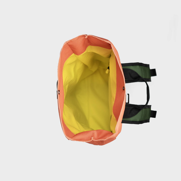 Adventurer 100% Recycled Backpack - Khaki & Orange