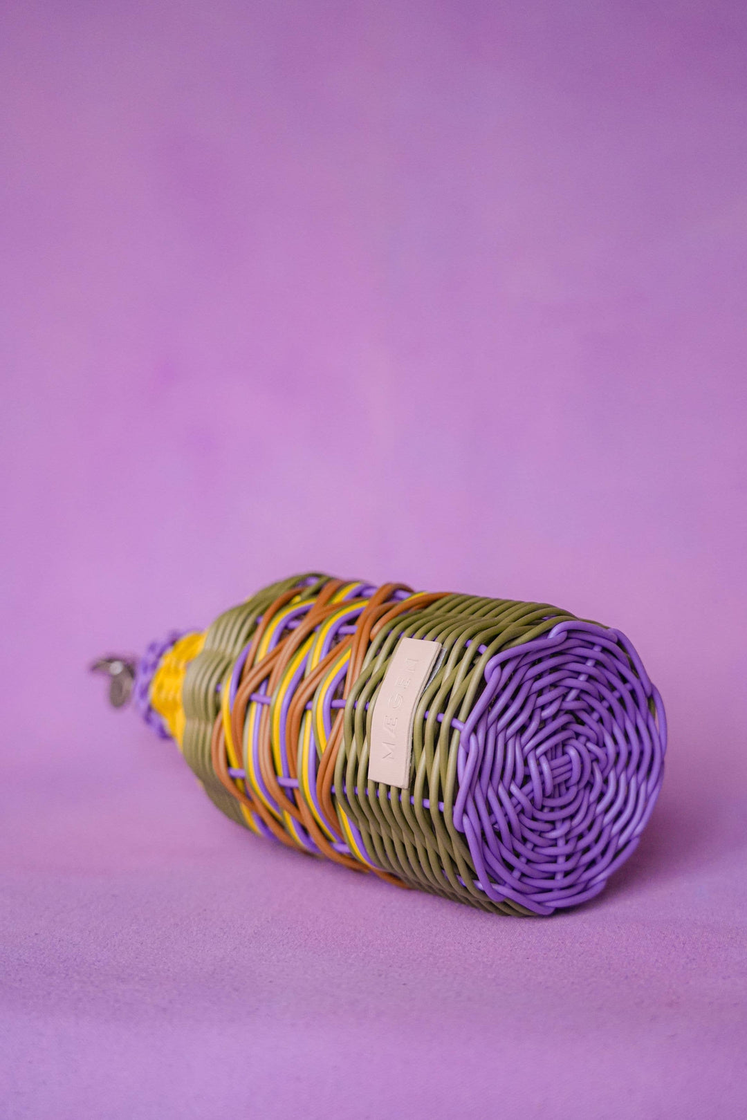Woven Oil Pourer - Yellow and Lilac