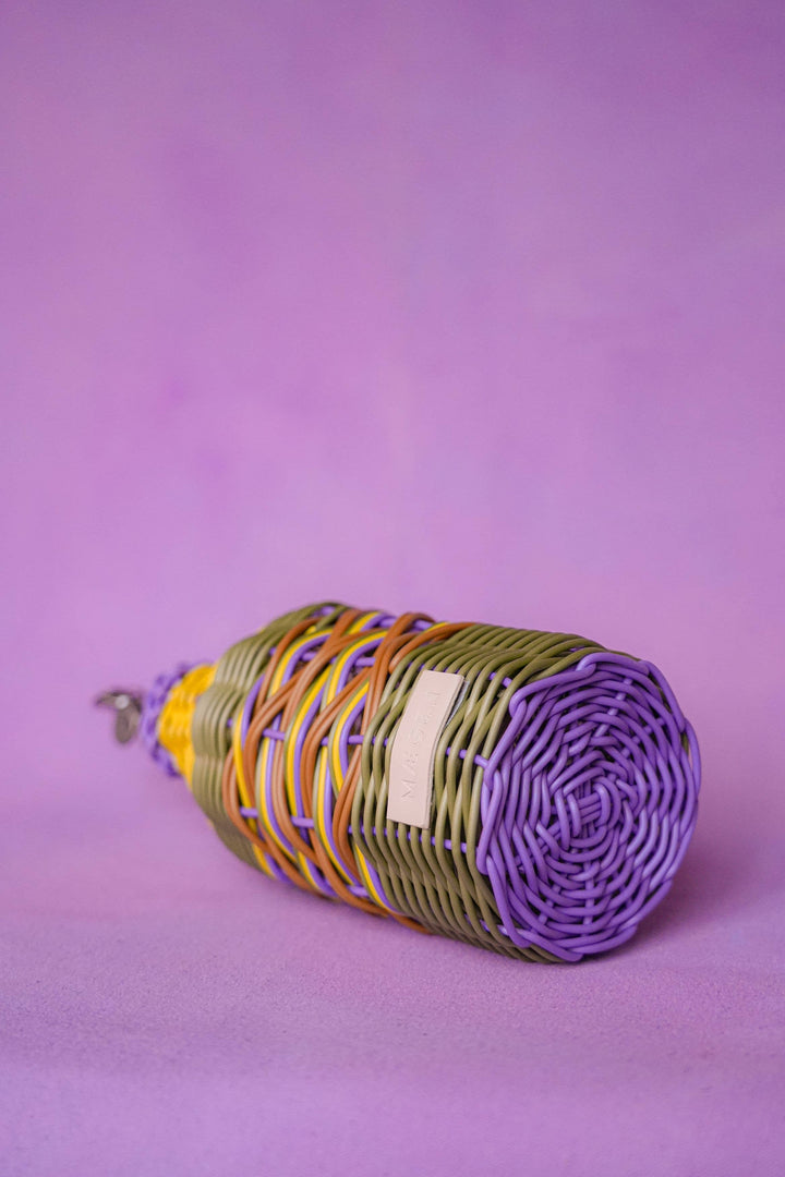 Woven Oil Pourer - Yellow and Lilac