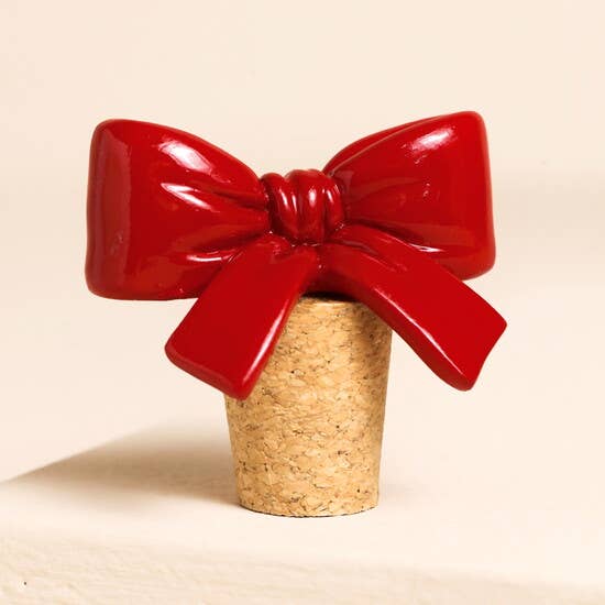 Cherry Bow Bottle Stopper