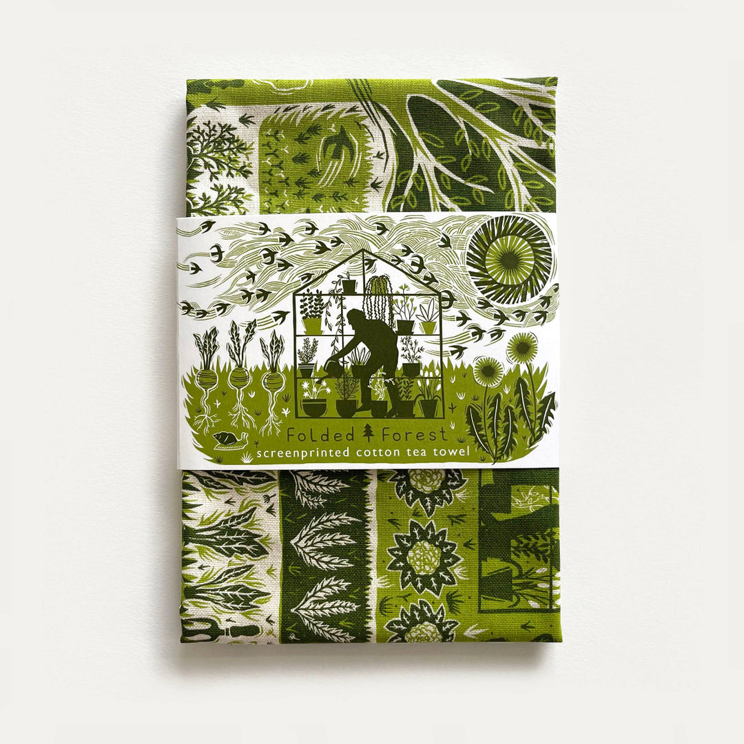 Cotton Tea Towel - Allotment