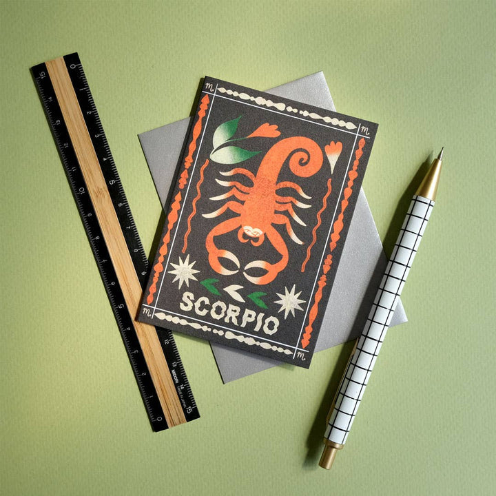 Scorpio Mini Greetings Card