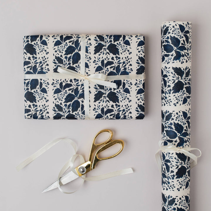 Blue Botanical Luxury Gift Wrap