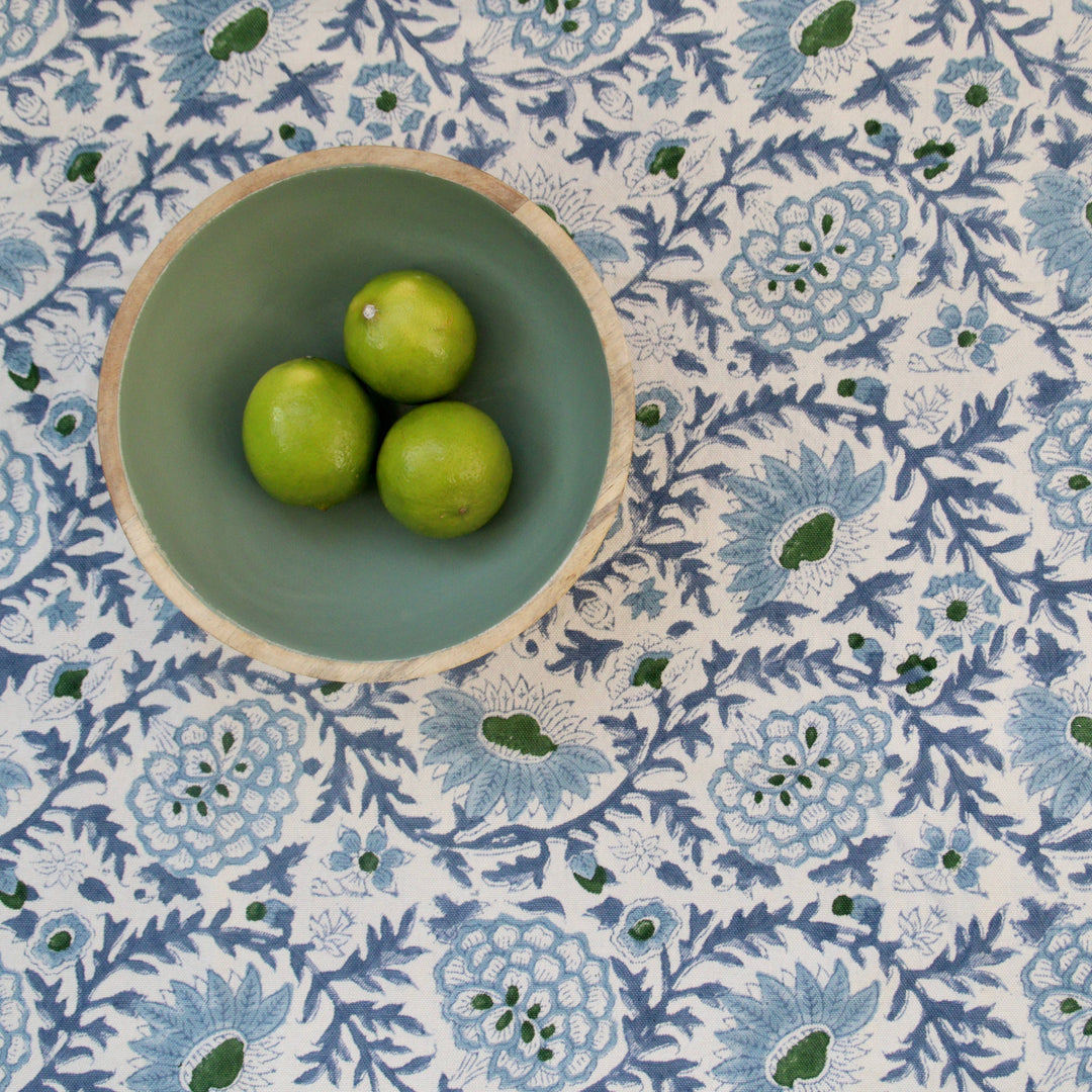 Sunny Day Blockprinted Tablecloth