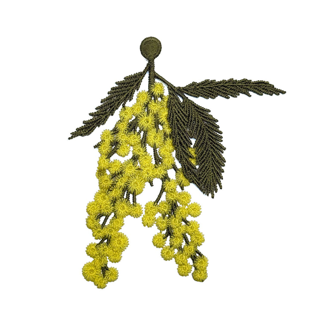 Mimosa Embroidered Brooch