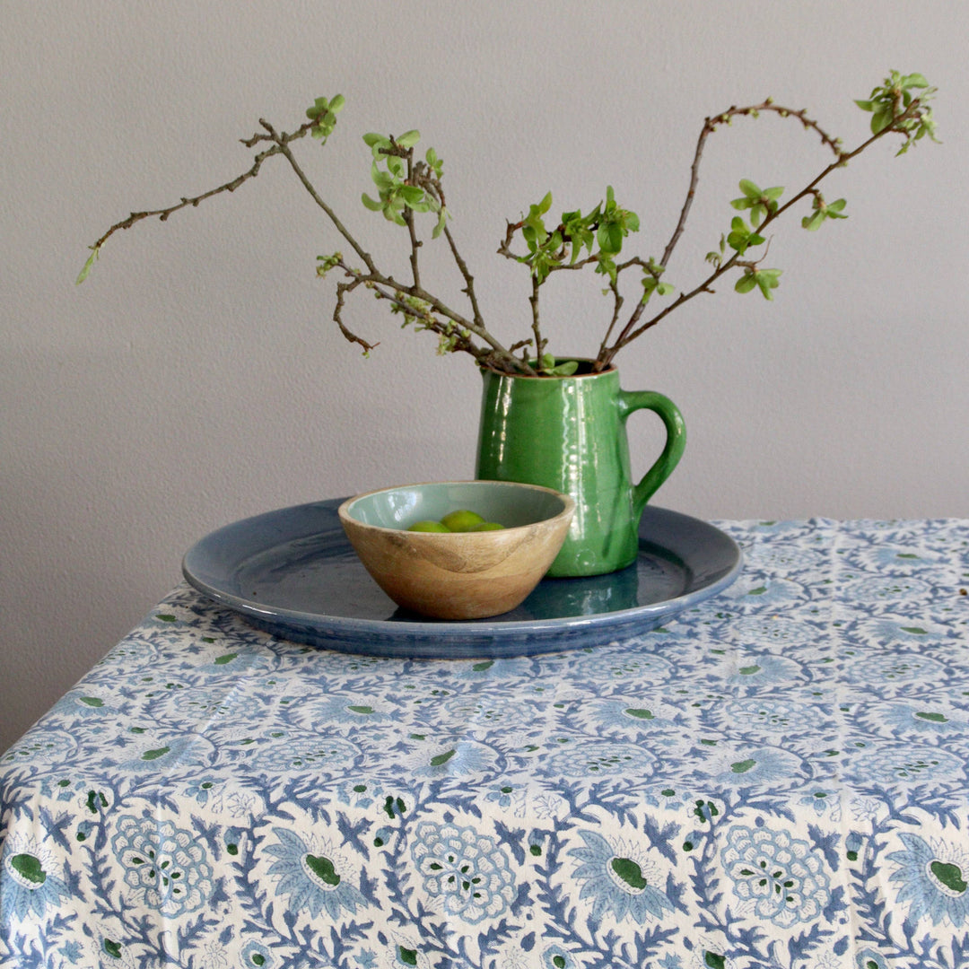 Sunny Day Blockprinted Tablecloth