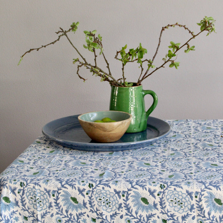 Sunny Day Blockprinted Tablecloth