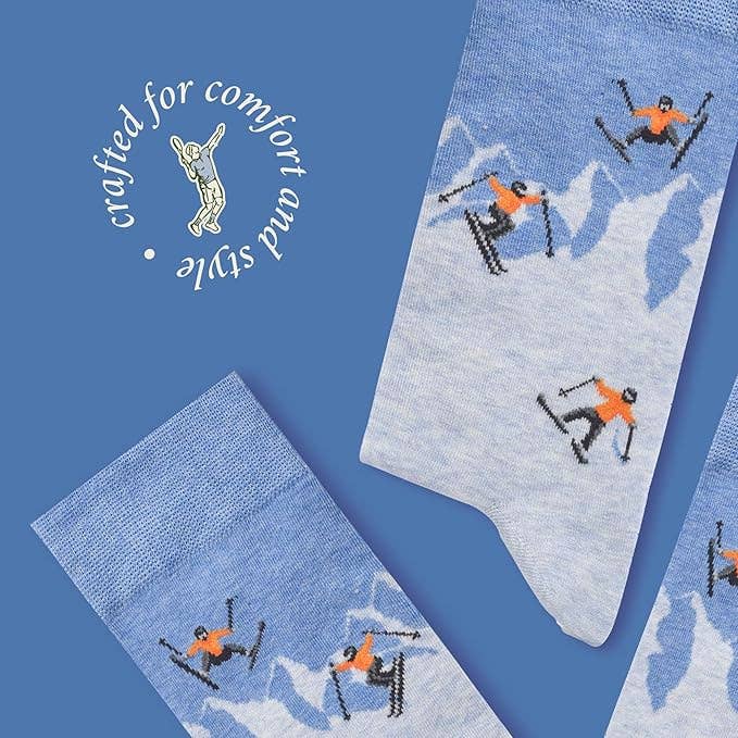 The Kamikaze Skier | Novelty Socks for Skiing Fans