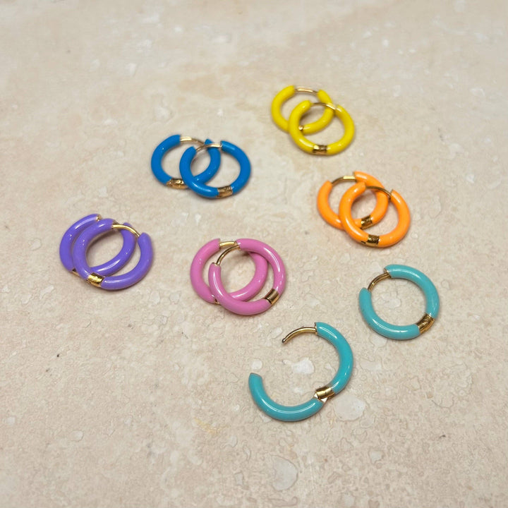 Everyday Candy Enamel Hoops