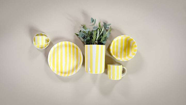 Beach Yellow Stripe Plate