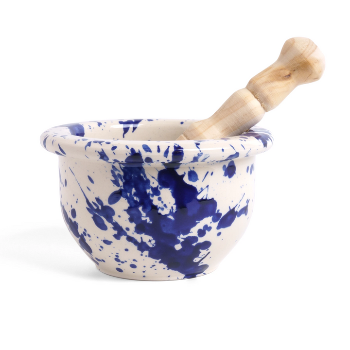 Pestle & Mortar Blue Splatter