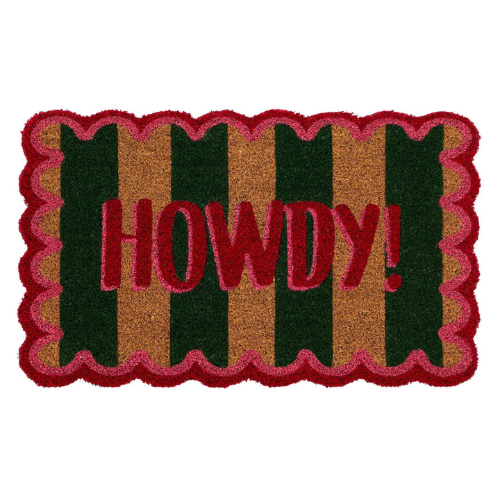 Howdy Stripe Coir Doormat