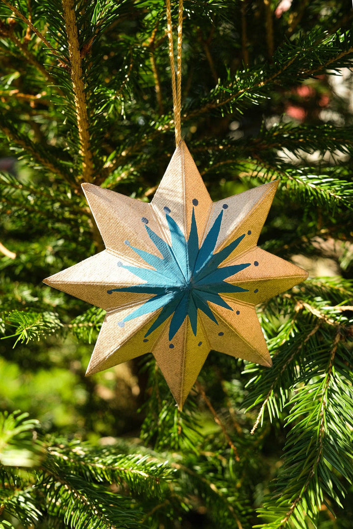 Golden Star Screen-Printed Board Decoration