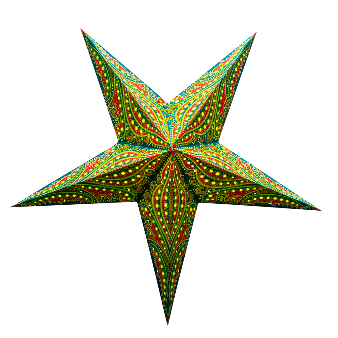 Paper Star Lantern - Green Fantasia Tropic