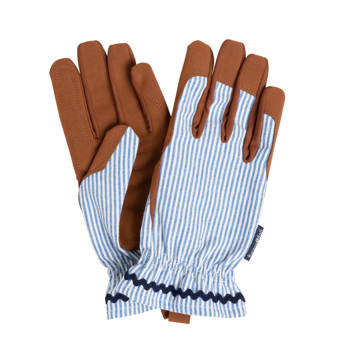 Blue Stripe Garden Gloves