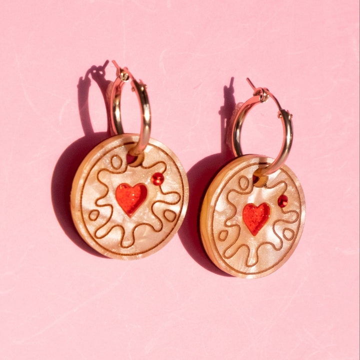 Jammy Heart Hoop Earrings