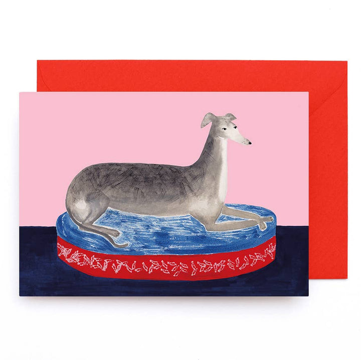 Whippet Greyhound Dog Card