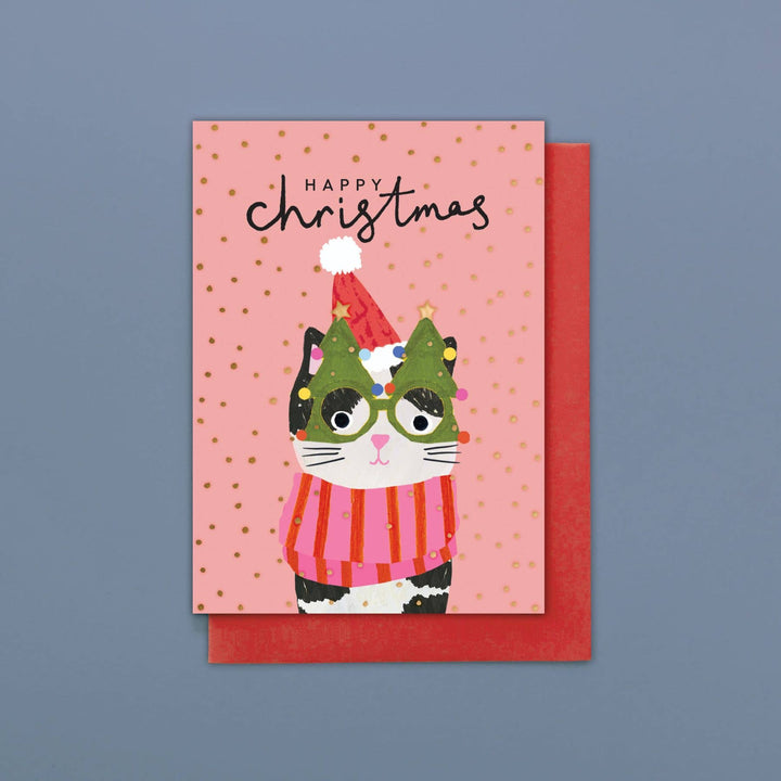 Happy Christmas Cat Cards - Pack of 8