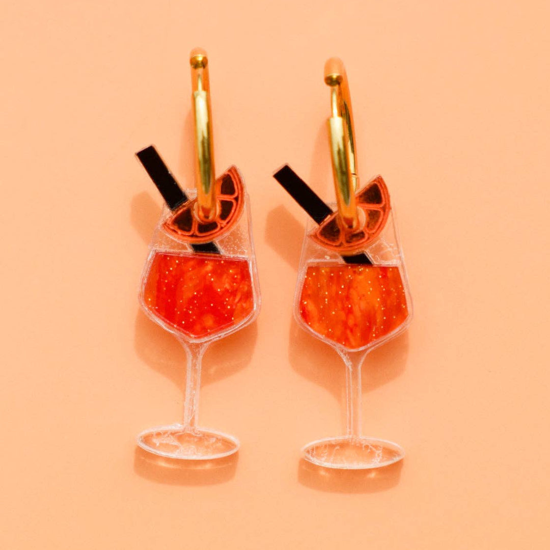 Bitter Orange Spritz Hoop Earrings