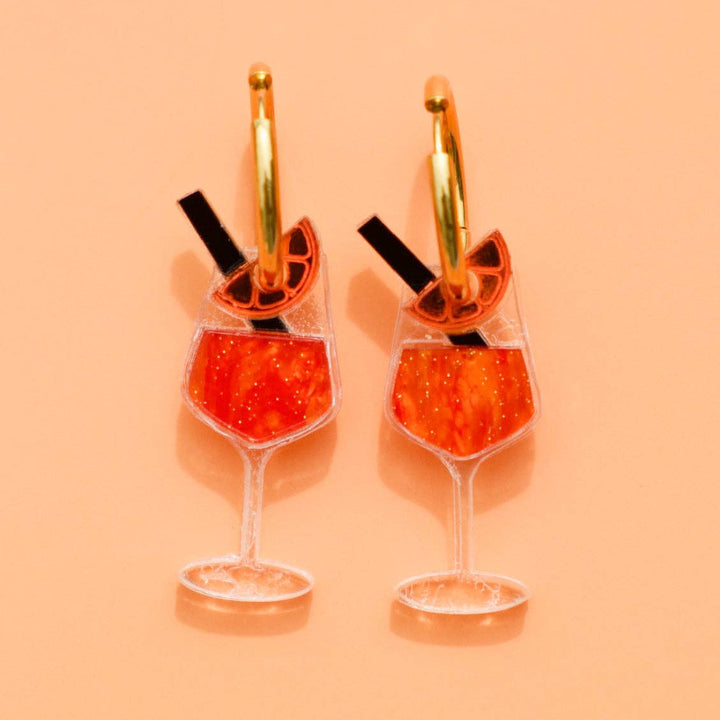 Bitter Orange Spritz Hoop Earrings
