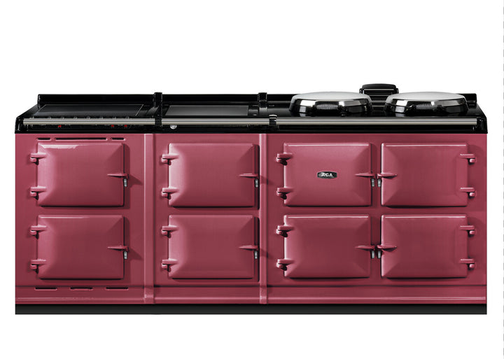 Raspberry er7i aga range cooker with hot plate induction on white backgorund