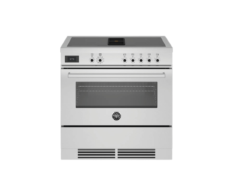 Bertazzoni air tec induction range cooker in stainless steel