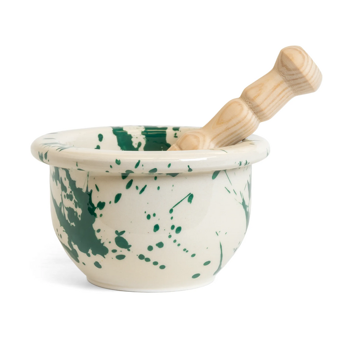 Pestle & Mortar in Green Splatter