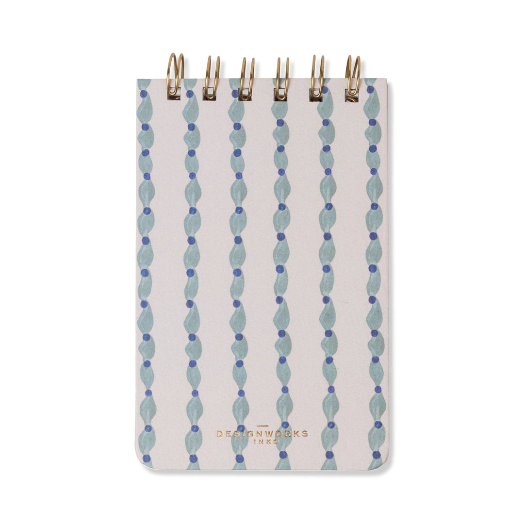 Wavy Blue Twin Wire Notepad