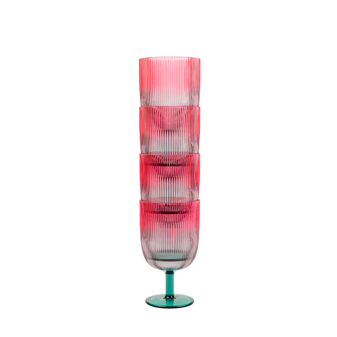 Ombre Stacking Wine Tumblers - Set of 4