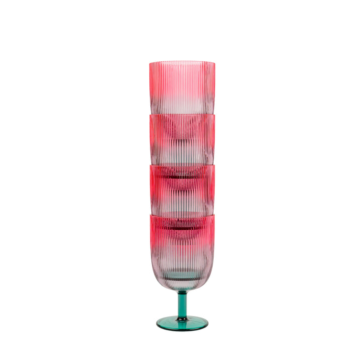 Ombre Stacking Wine Tumblers - Set of 4