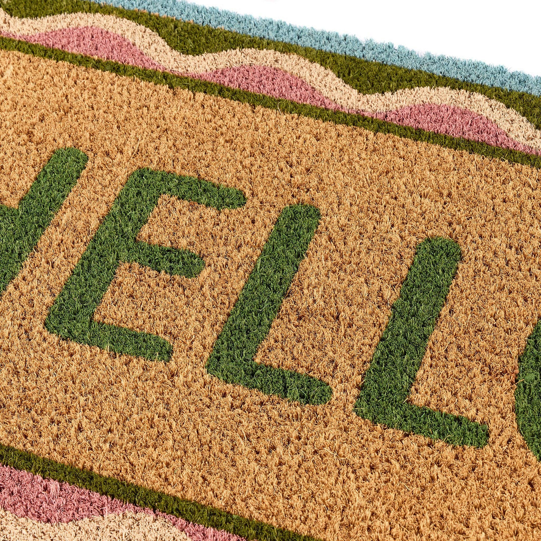 Hello Scallop Coir Doormat