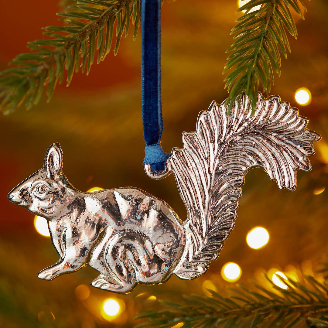 Silver Squirrel Decoration