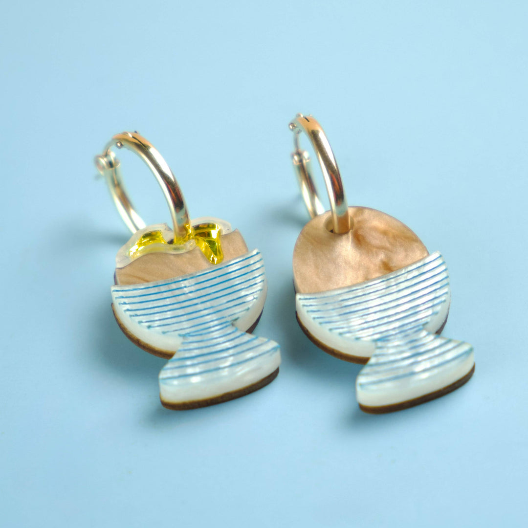Dippy Egg Hoop Earrings