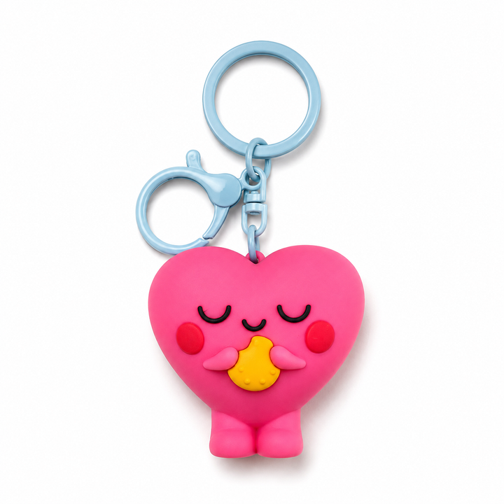 Kawaii Cookie Love Heart Keychain