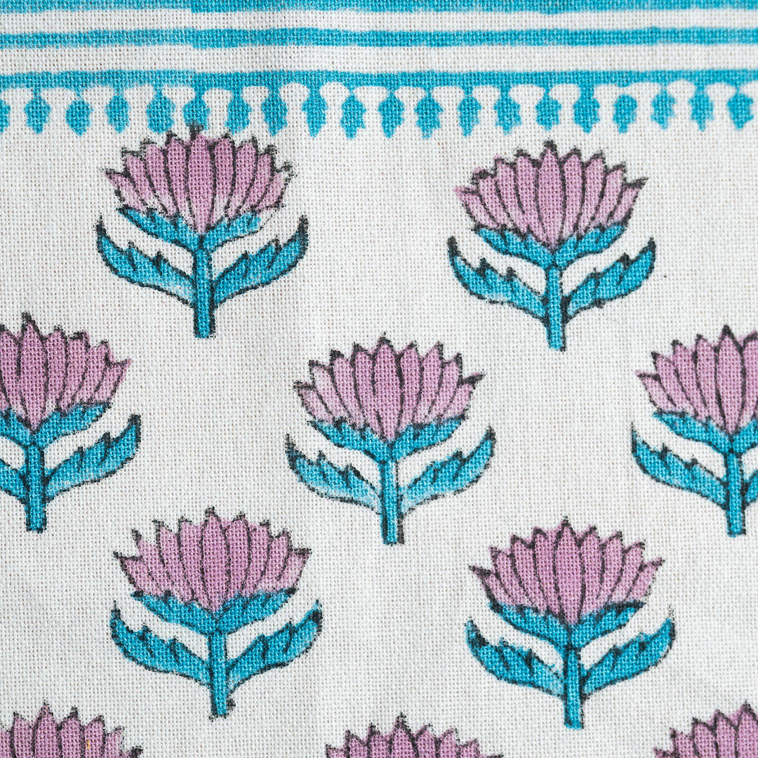 Lotus Flower Lilac Tea Towel